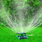 Garden Sprinkler, Automatic Lawn Sprinkler, 3 Arms Lawn Sprinkler, 360