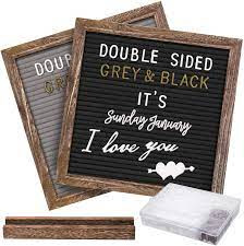 Black Felt Wooden Letter Board , Event Letter Board
