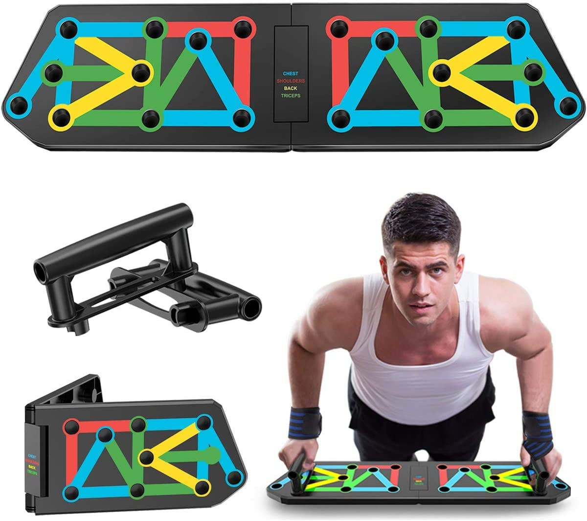 Power Press Push Up Board Complete Training Gym Exercise