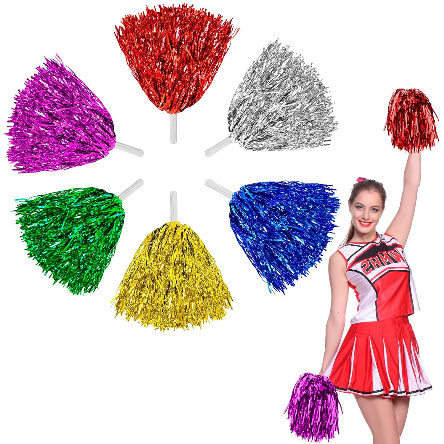 Sajha24 Pom Poms For Children, For Party, Dance Sports Team Spirit Cheering With Different Color